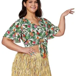 Plus Size Luau Shirt