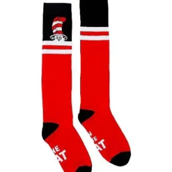Red Cat In The Hat Knee High Socks – Dr. Seuss