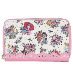 Loungefly Princess Tattoos Zip Wallet - Disney Princesses