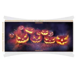 Evil Pumpkins Garage Double Door Cover -Spirit Spooky Store 07649312 c