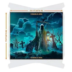 Haunted Reaper Garage Single Door Cover 6 Haunted Reaper Garage Single Door Cover -Spirit Spooky Store 07649320 c