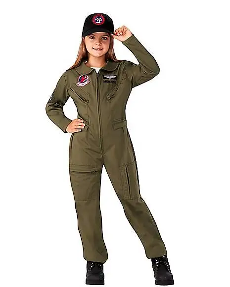 Kids Top Gun Maverick Jumpsuit Costume 2 Kids Top Gun Maverick Jumpsuit Costume - Image 2